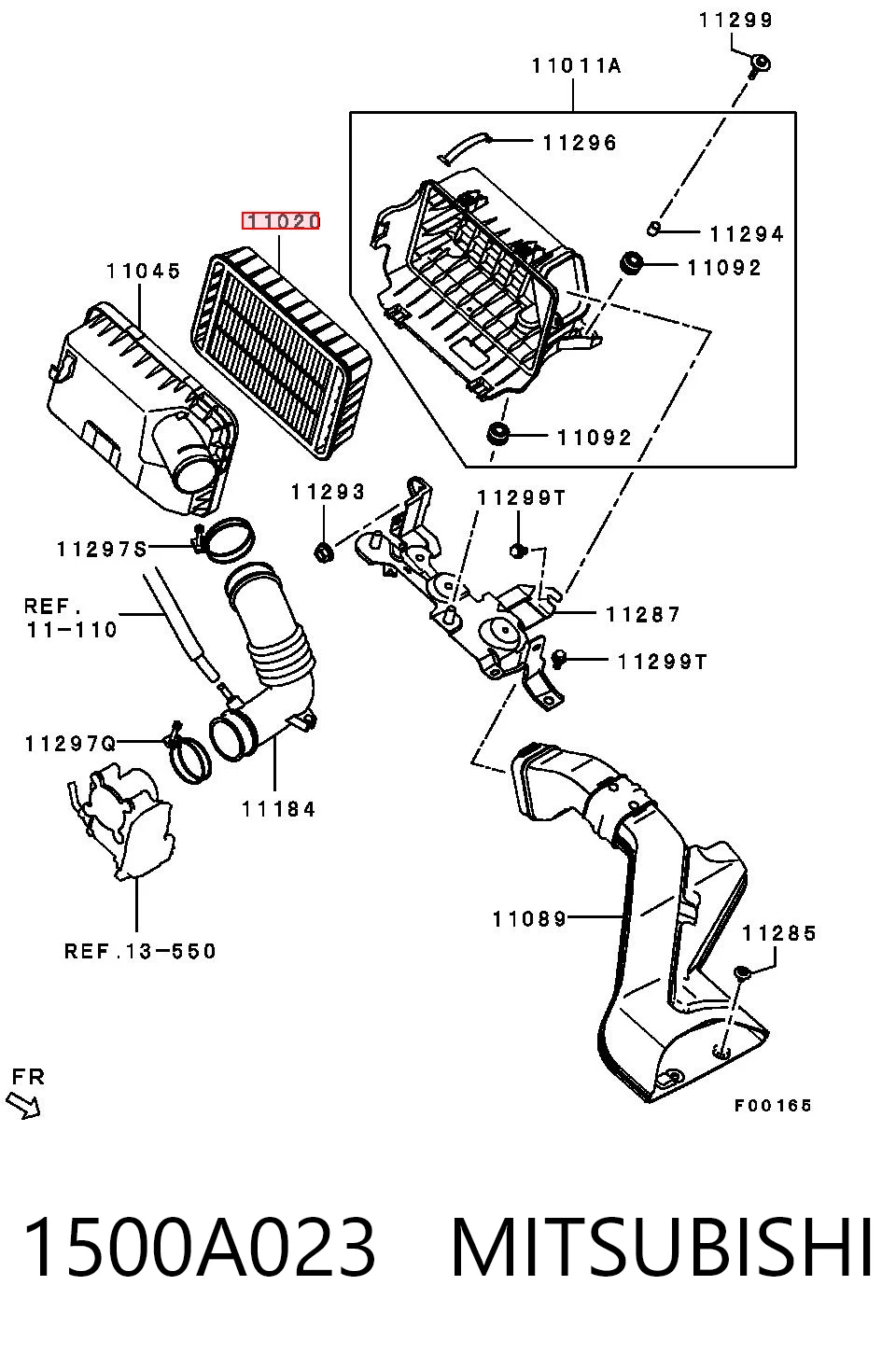1500A023 Mitsubishi Filtr powietrza
