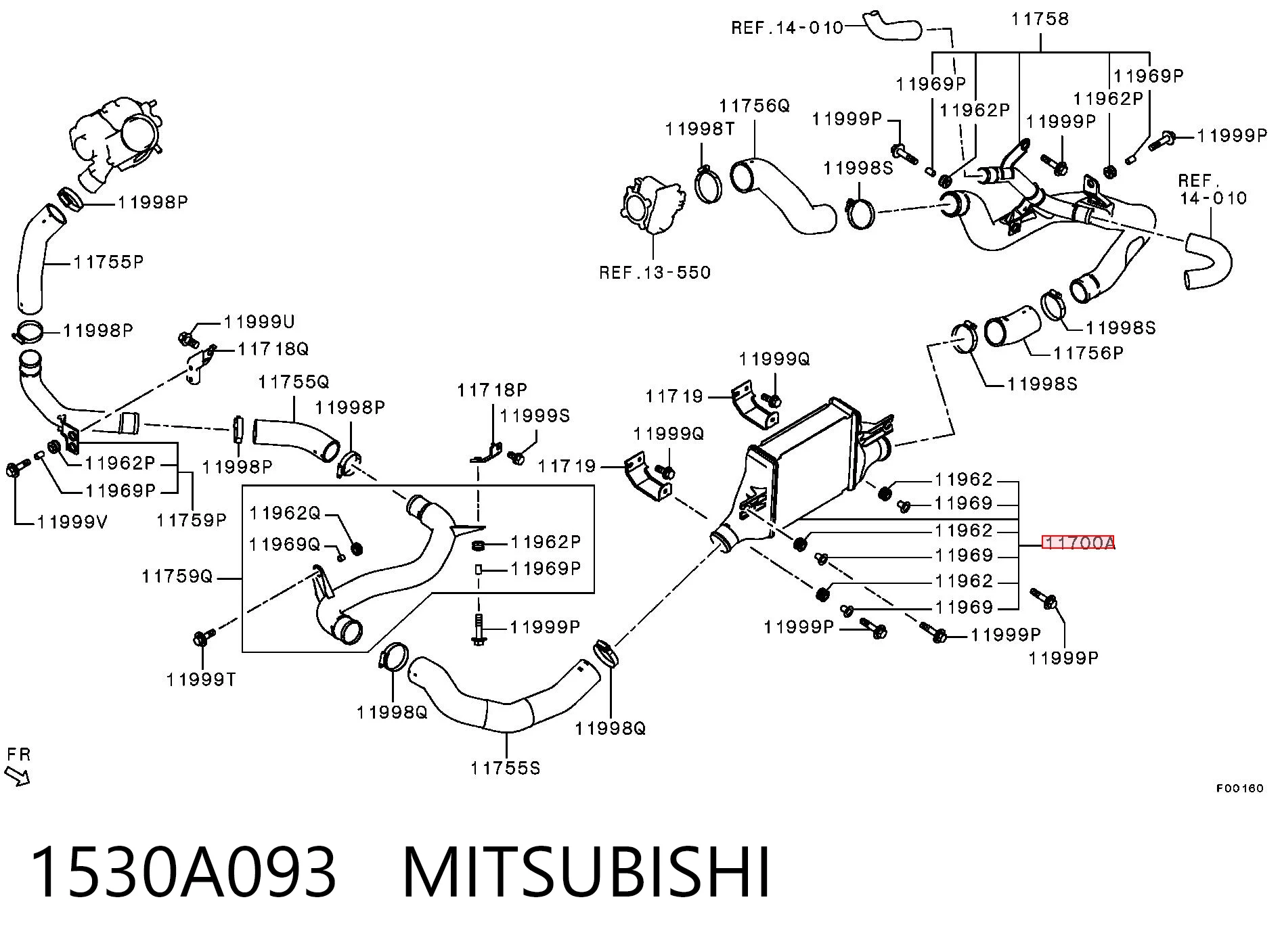 Do koszyka Chłodnica intercoolera Mitsubishi ASX  GA