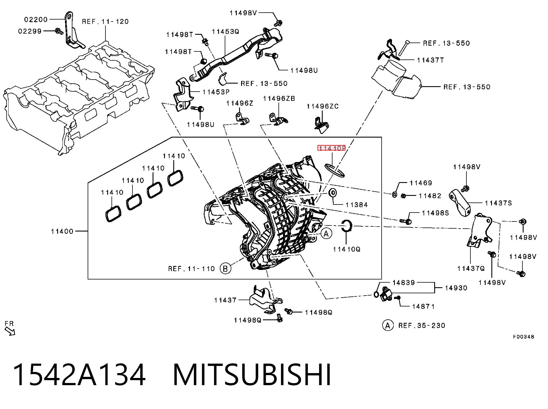 Uszczelka przepustnicy do Mitsubishi Lancer CY_A, CZ_A