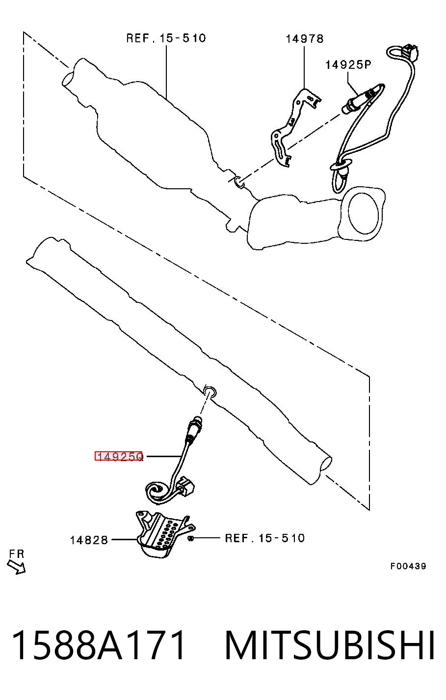 1588A171 Mitsubishi Sonda lambda czujnik tlenu po katalizatorze