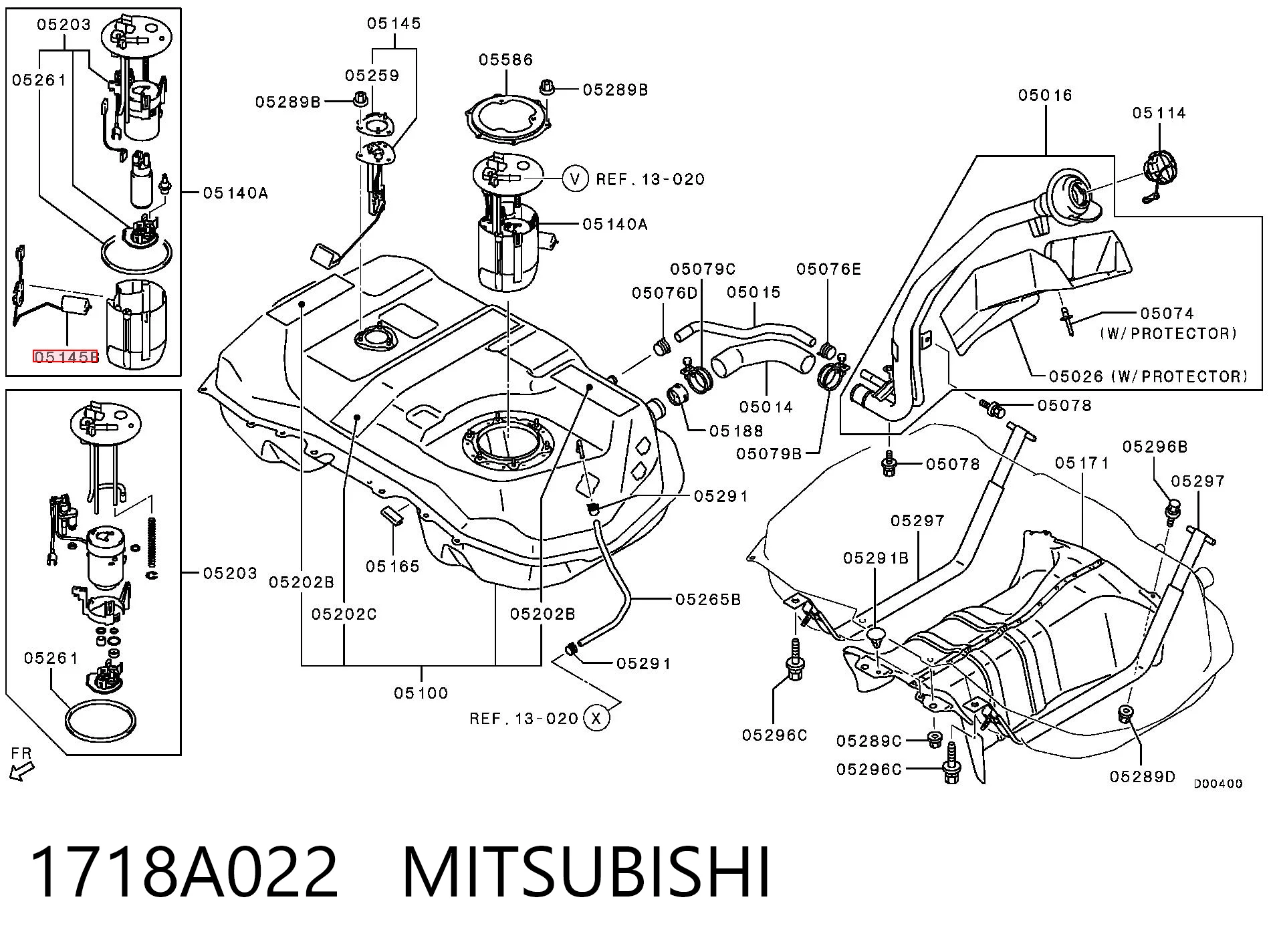 1718A022 Mitsubishi Czujnik poziomu paliwa w zbiorniku