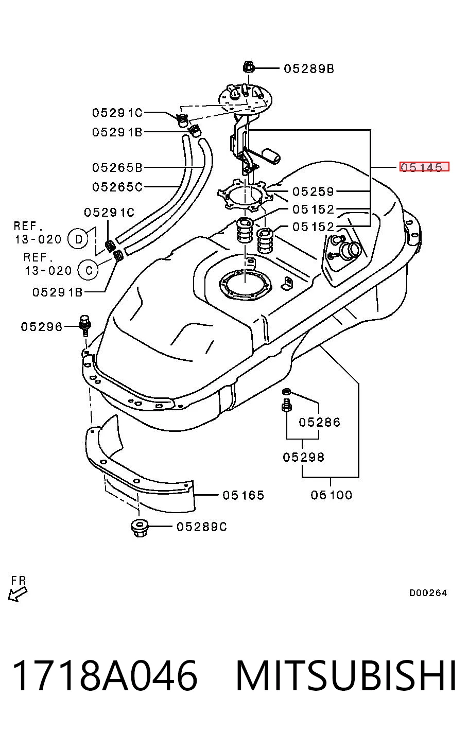 1718A046 Mitsubishi Czujnik poziomu paliwa w zbiorniku