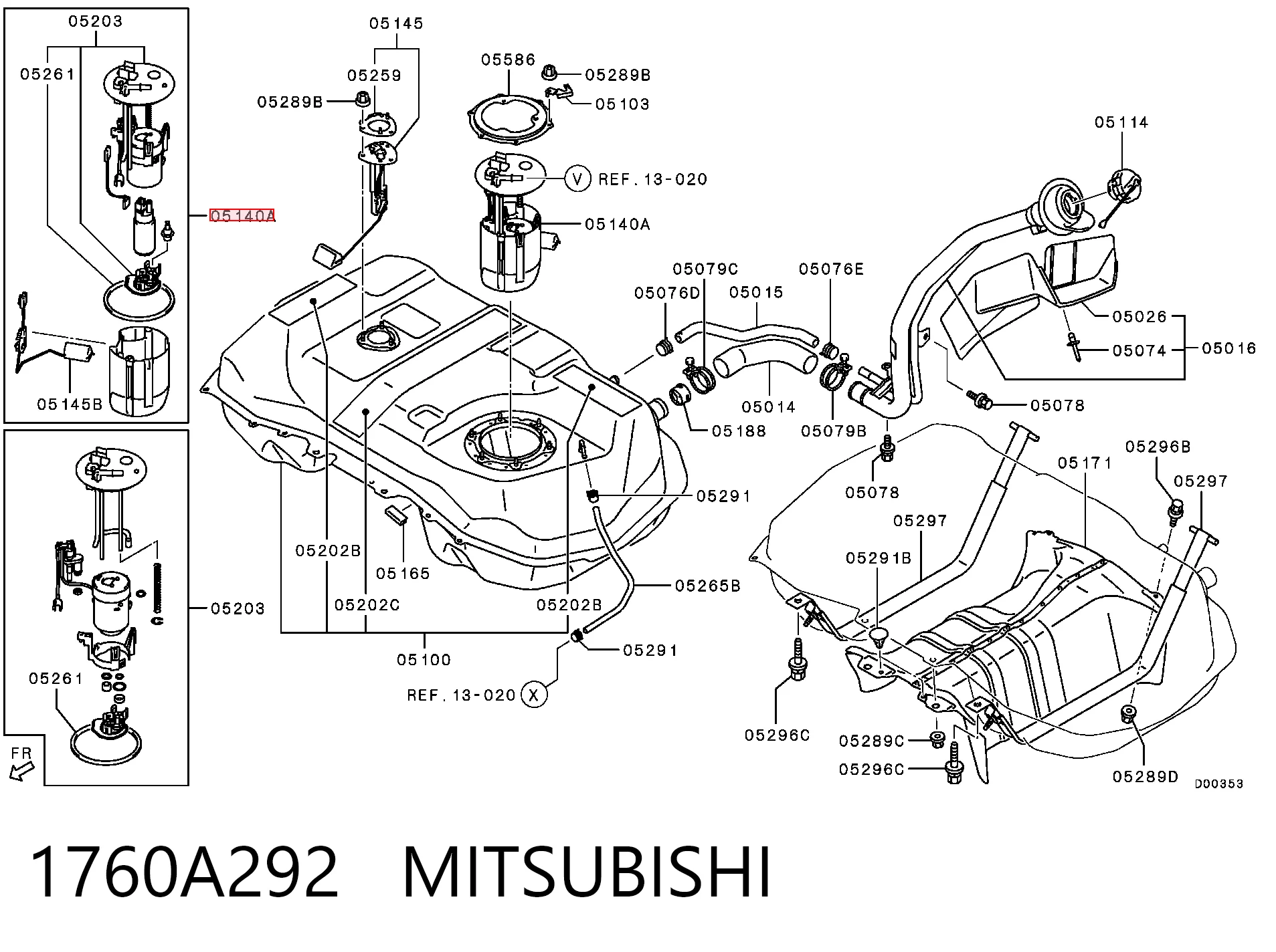 Do koszyka Moduł pompy paliwowej z czujnikiem poziomu paliwa Mitsubishi ASX  GA