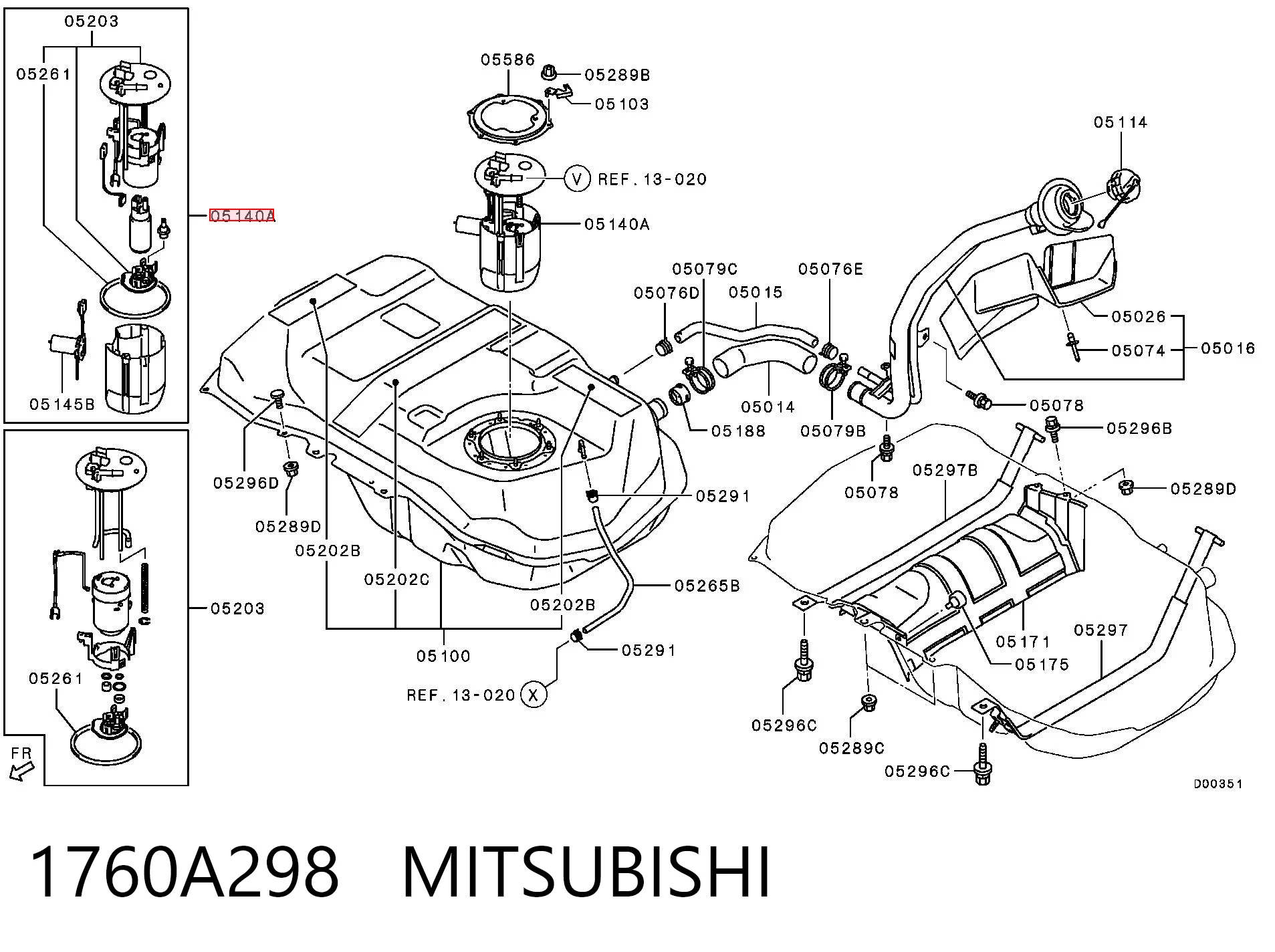 Moduł pompy paliwowej z czujnikiem poziomu paliwa Mitsubishi ASX 