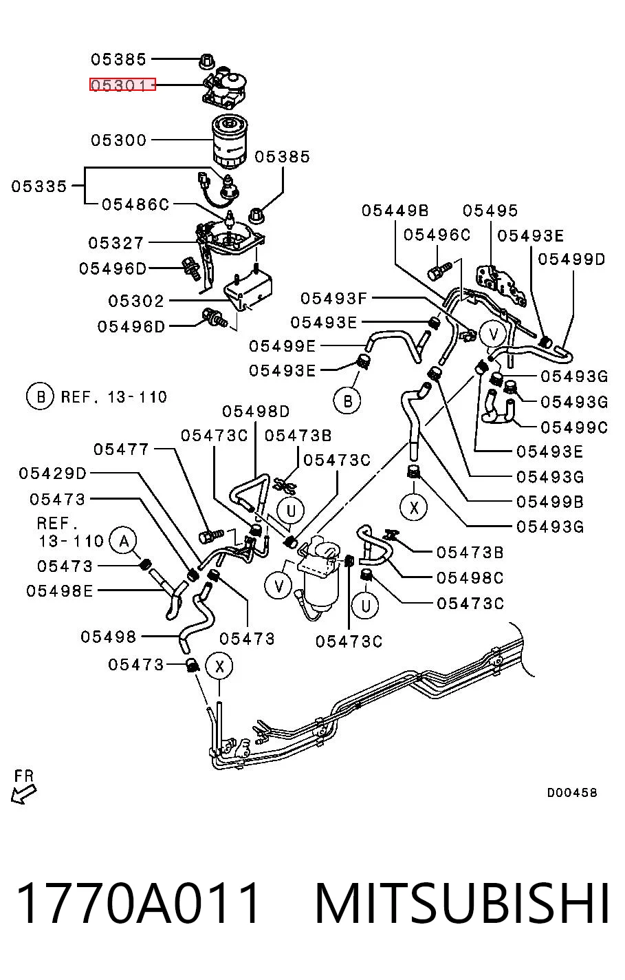 Obudowa filtra paliwa do Mitsubishi L 200 IV KA, KB