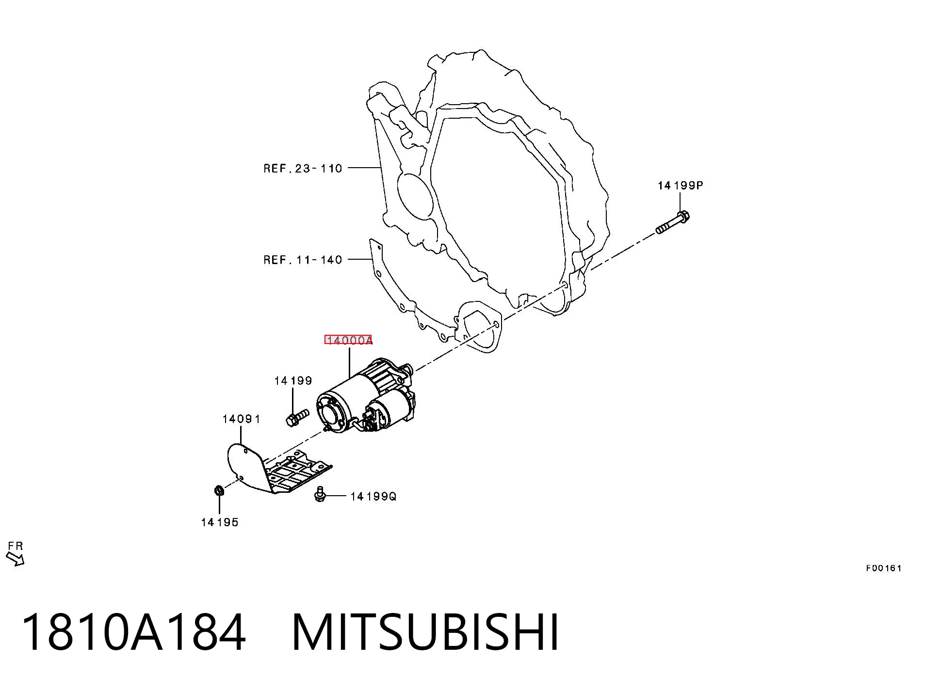 1810A184 Mitsubishi Rozrusznik