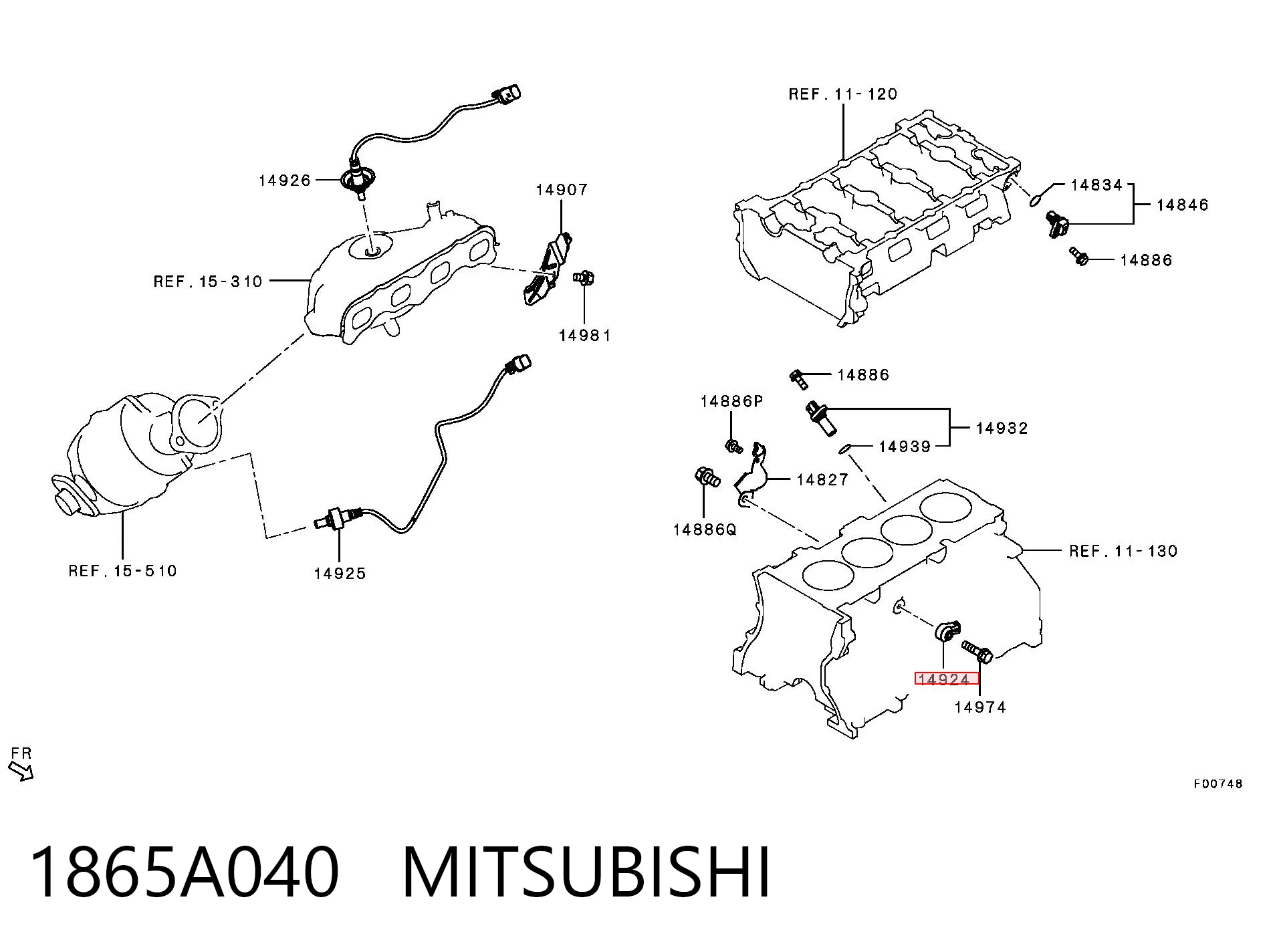 Czujnik stukowy (czujnik spalania stukowego) do Mitsubishi Outlander II CW