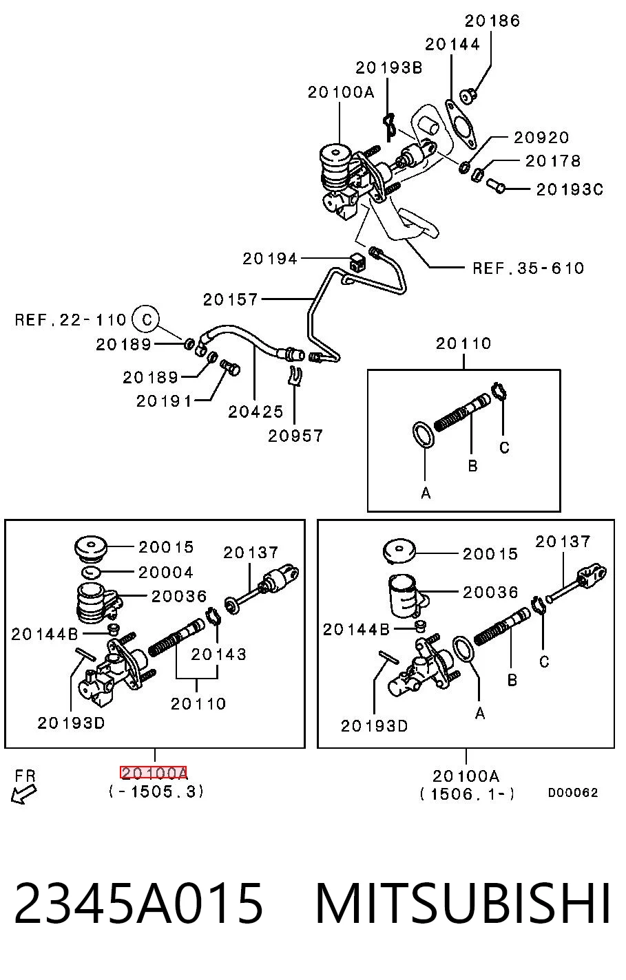 Cylinder sprzęgła główny Mitsubishi Pajero SPORT II SUV (KH) (2008 - 2014) cena, od 46,69 USD