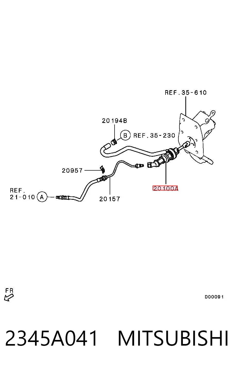 2345A041 Mitsubishi Cylinder sprzęgła główny