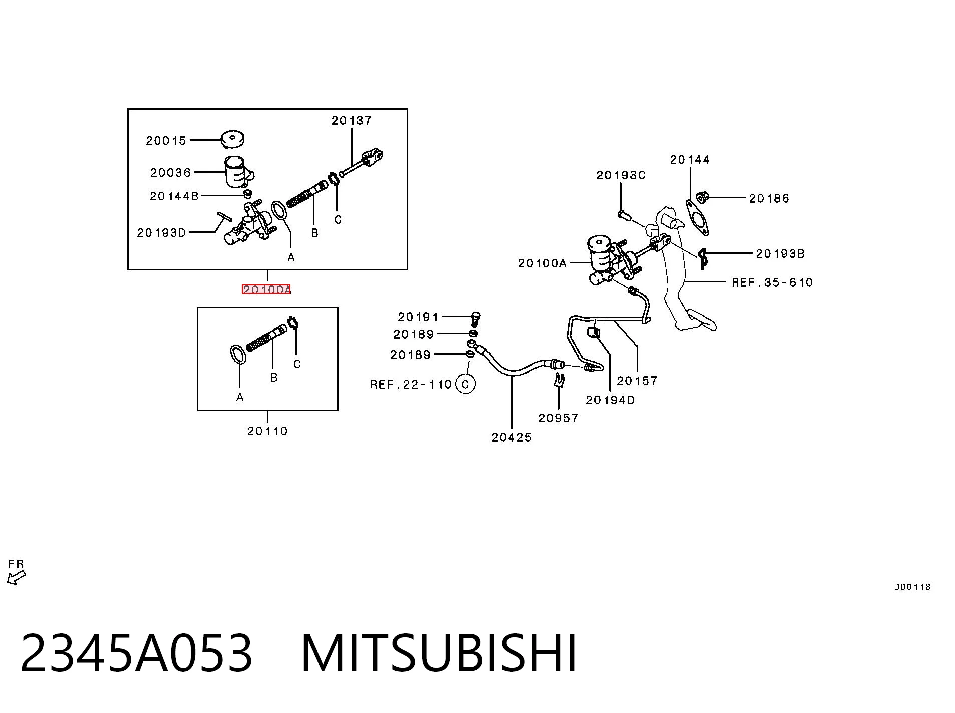  Cylinder sprzęgła główny Mitsubishi Pajero 