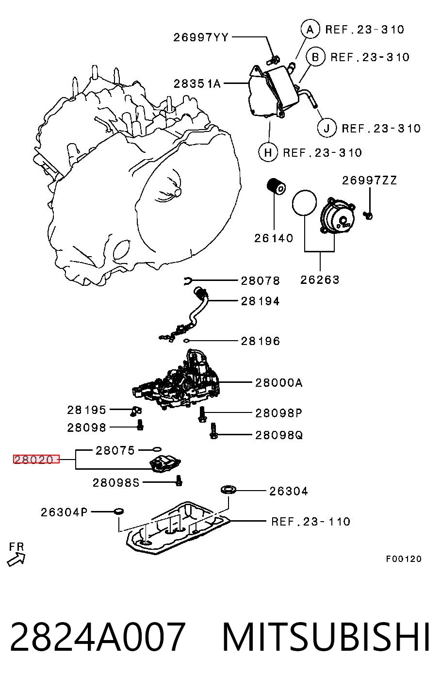 Do koszyka 317281XZ0B Nissan/Infiniti Filtr automatycznej skrzyni biegów