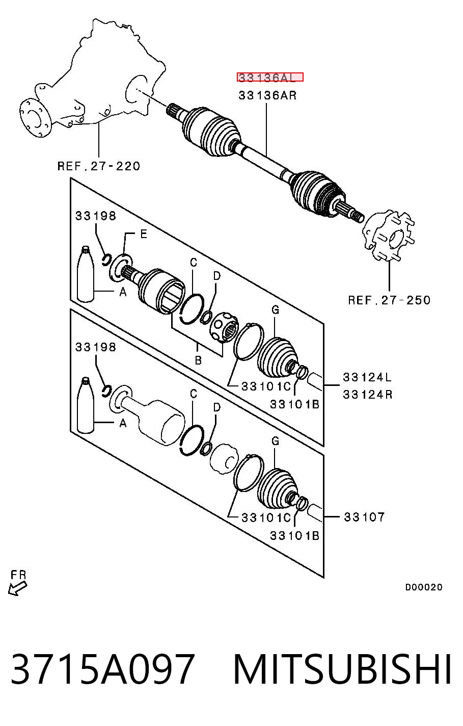 Półoś tylna do Mitsubishi Pajero V90