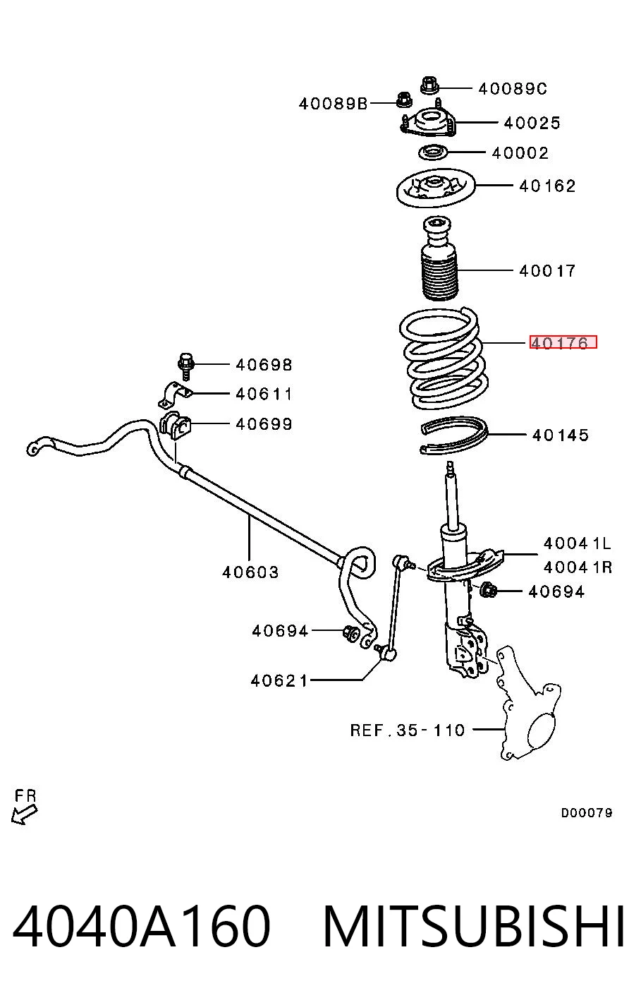 4040A160 Mitsubishi Sprężyna przednia