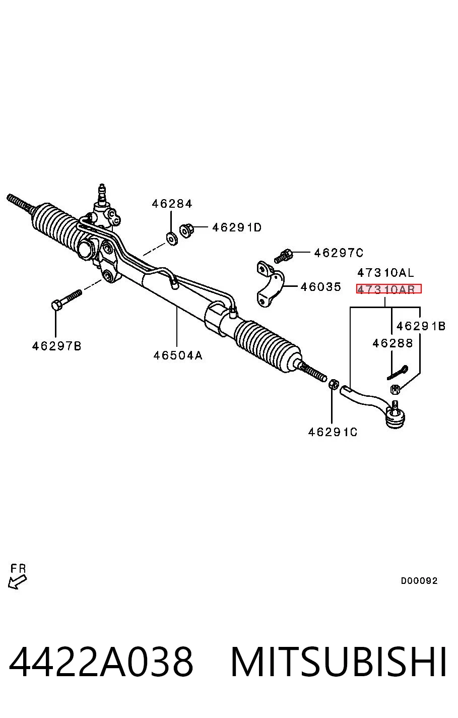 4422A038 Mitsubishi