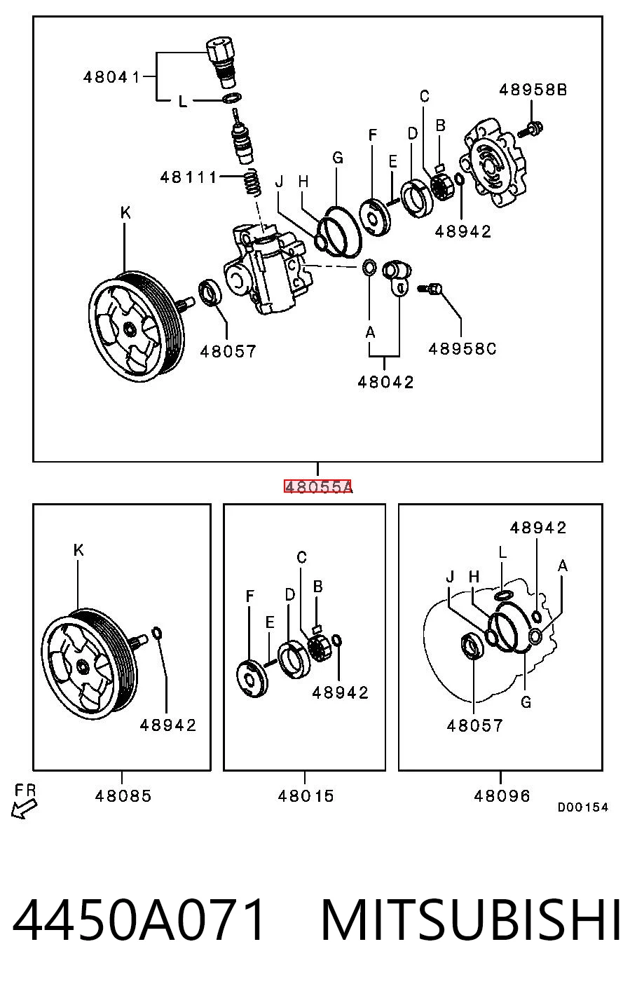 Pompa wspomagania hydraulicznego kierownicy do Mitsubishi Pajero IV SHORT V80