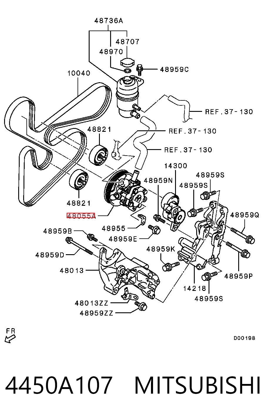 Pompa wspomagania hydraulicznego kierownicy do Mitsubishi Lancer IX CSA