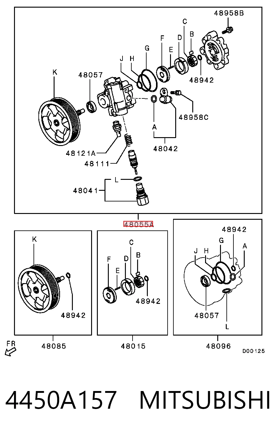Do koszyka Pompa wspomagania hydraulicznego kierownicy Mitsubishi Pajero IV SHORT V80