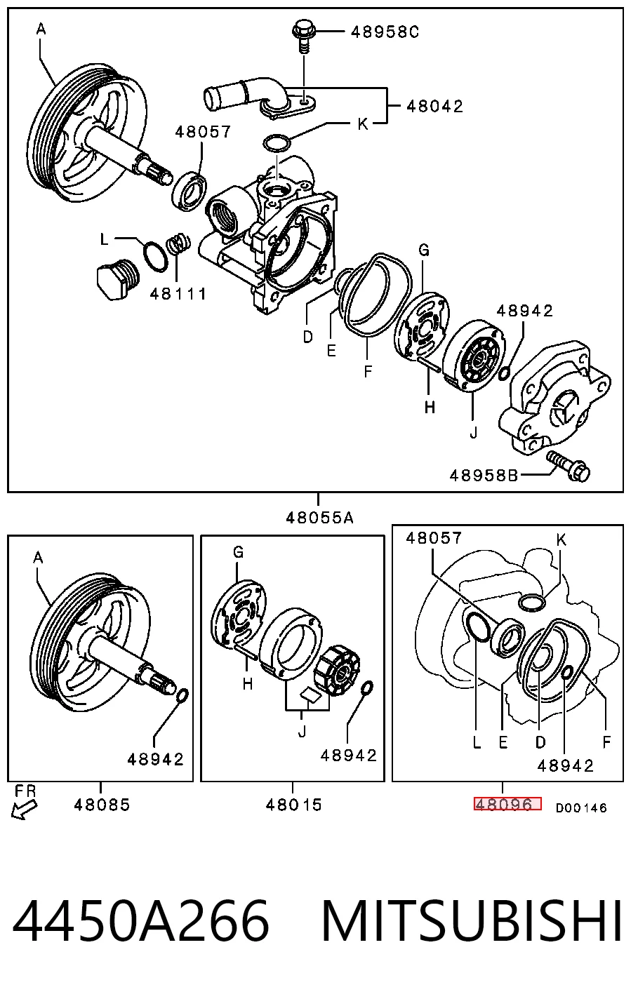 Zestaw naprawczy pompy wspomagania hydraulicznego do Mitsubishi Lancer CY_A, CZ_A