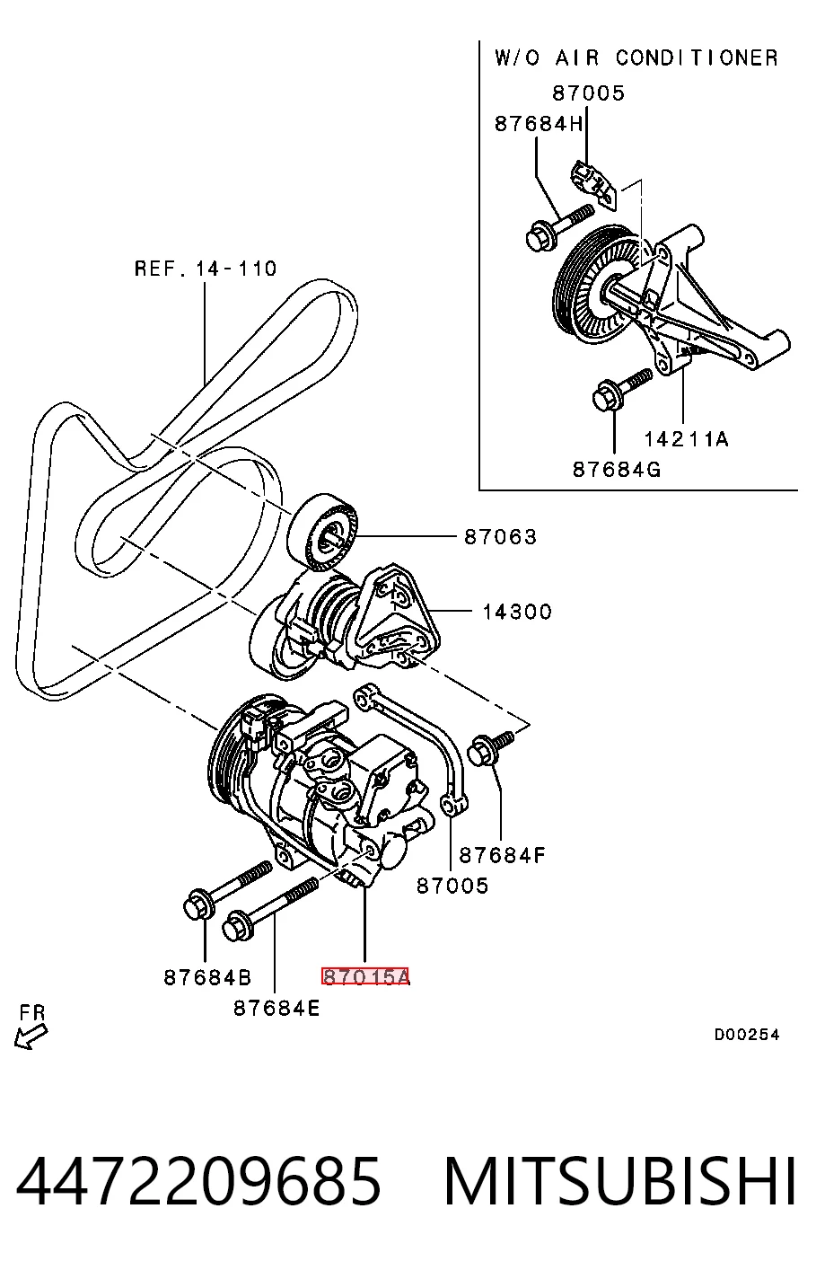 Do koszyka Sprężarka klimatyzacji Mitsubishi Colt VI Z3A