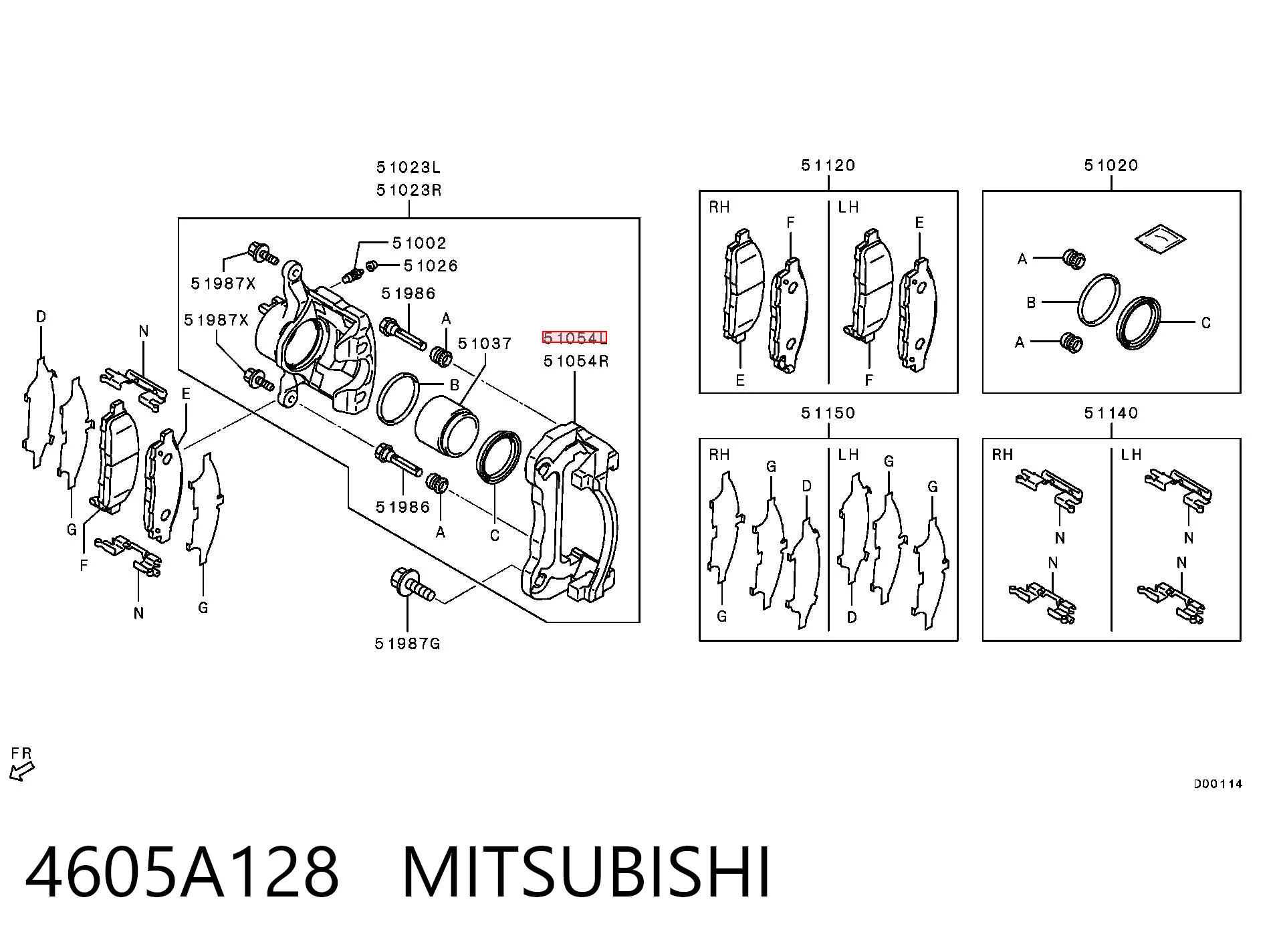 Jarzmo zacisku hamulcowego przedniego Mitsubishi Pajero SPORT II SUV (KH) (2008 - 2014) cena, od 42,20 USD