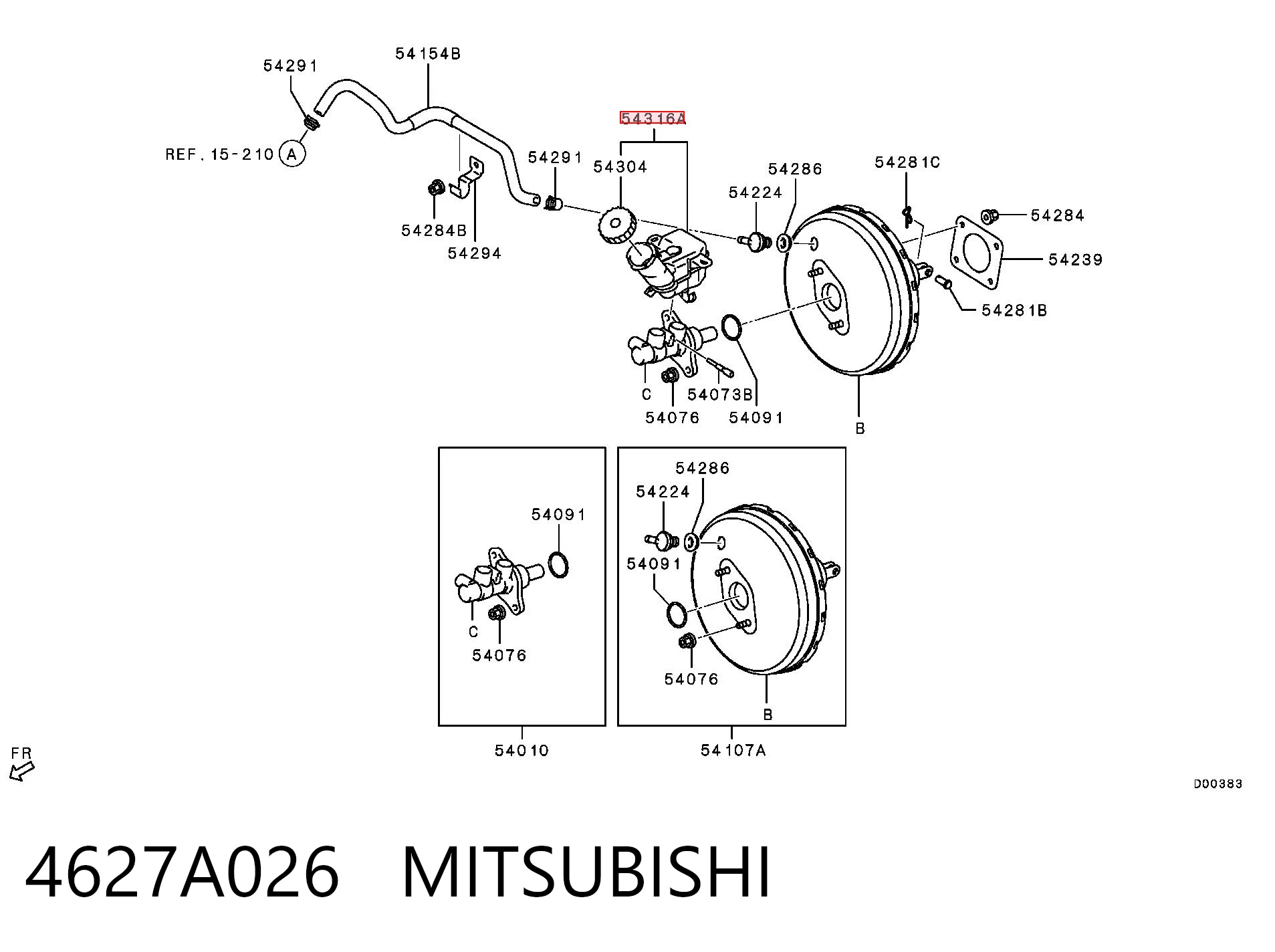 4627A026 Mitsubishi Zbiorniczek głównego cylindra hamulcowego (płynu hamulcowego)