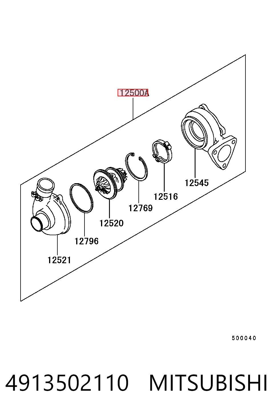 4913502110 Mitsubishi Turbina