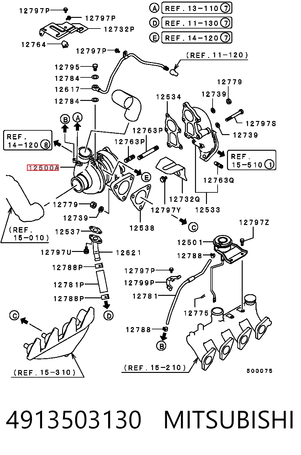 4913503130 Mitsubishi Turbina