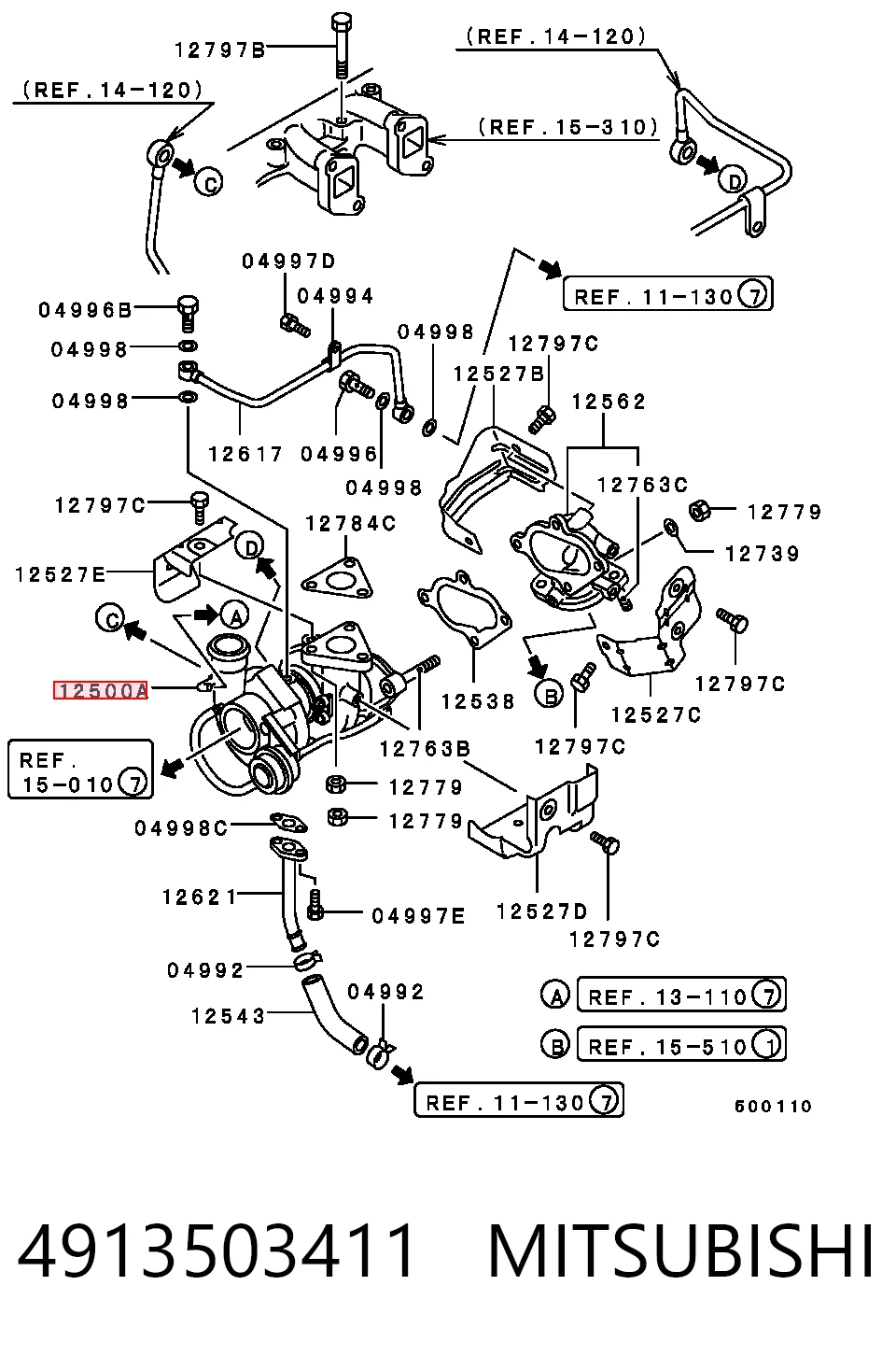 4913503411 Mitsubishi Turbina