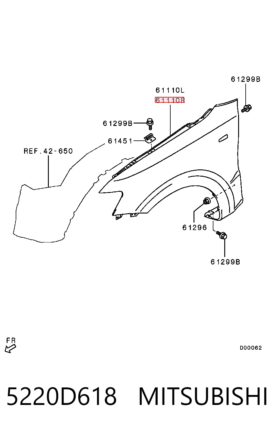 Błotnik przedni prawy do Mitsubishi Pajero IV LONG V90