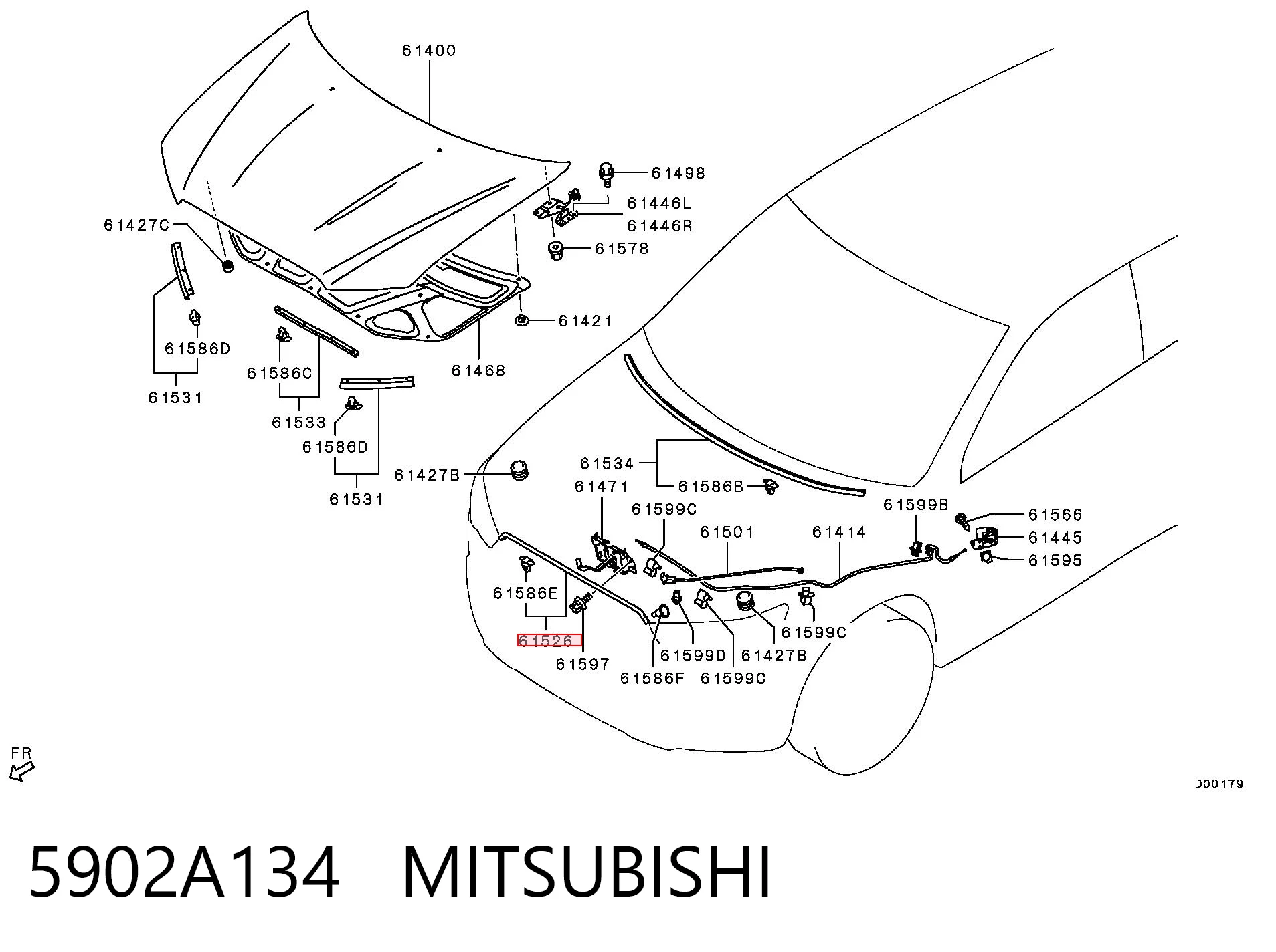 5902A134 Mitsubishi Uszczelka maski