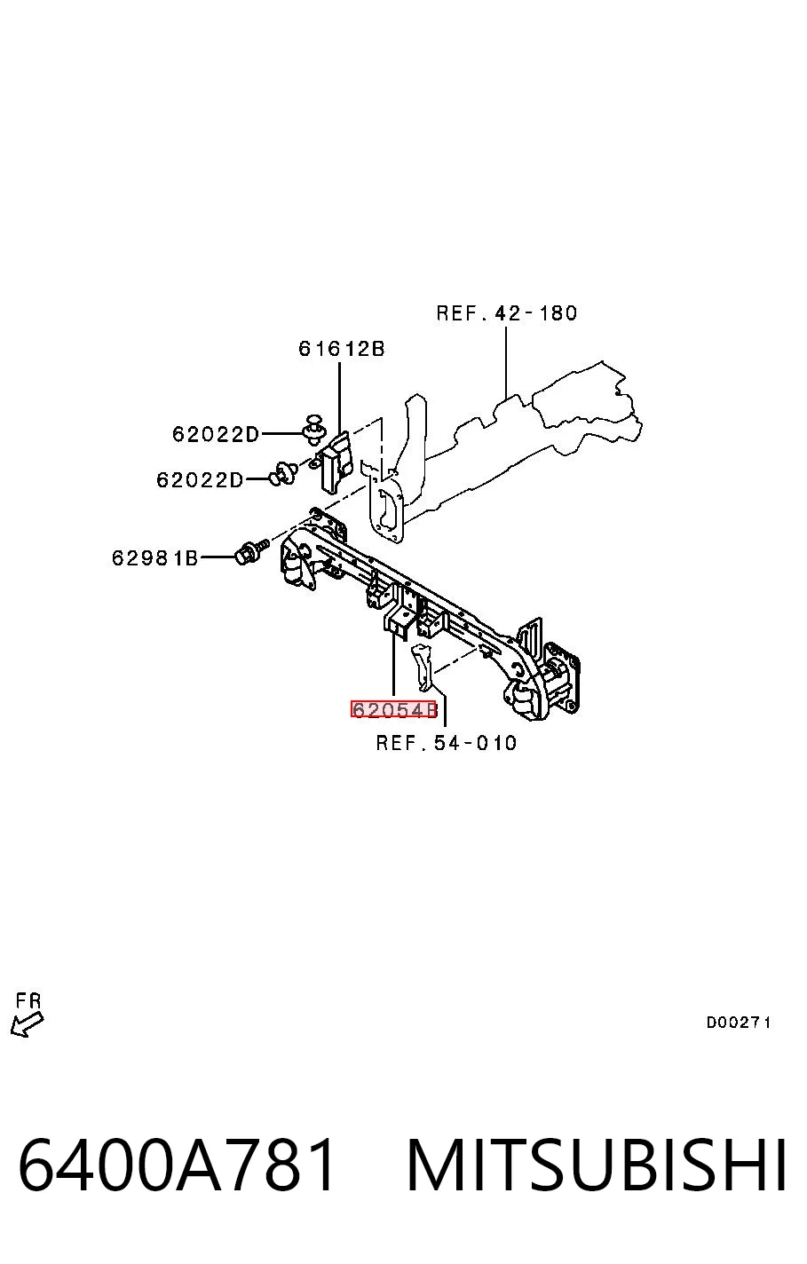 Wzmocnienie zderzaka przedniego do Mitsubishi Outlander II XL CWW