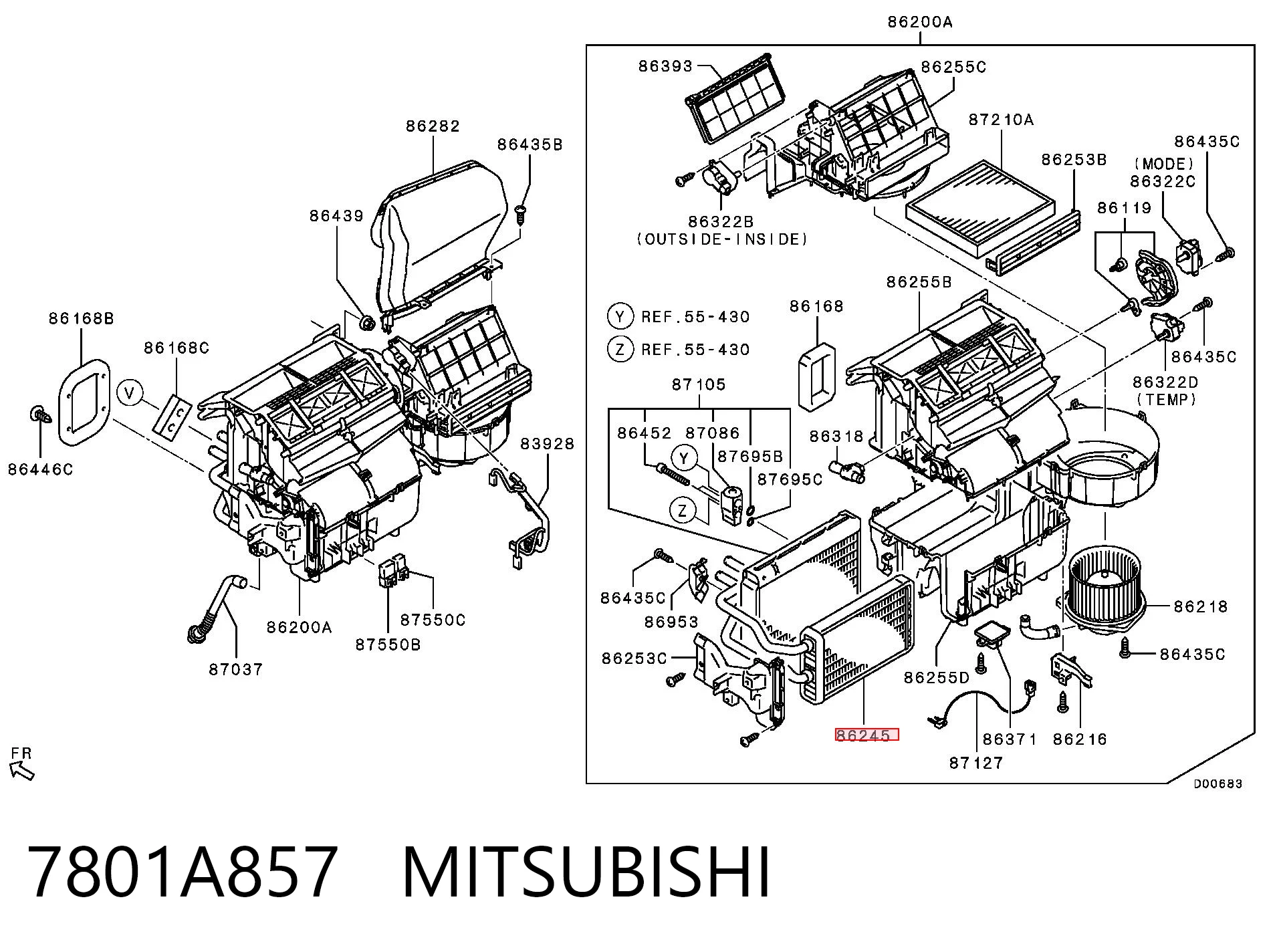 Chłodnica nagrzewnicy (ogrzewacza) do Mitsubishi Outlander GF, GG