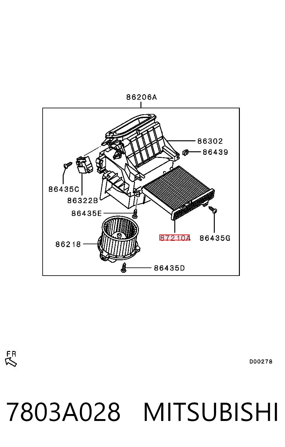 7803A028 Mitsubishi Filtr kabiny
