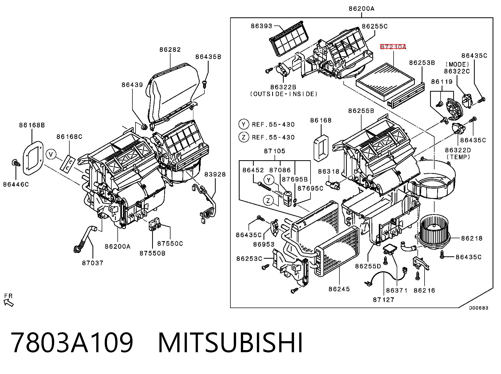 7803A109 Mitsubishi Filtr kabiny