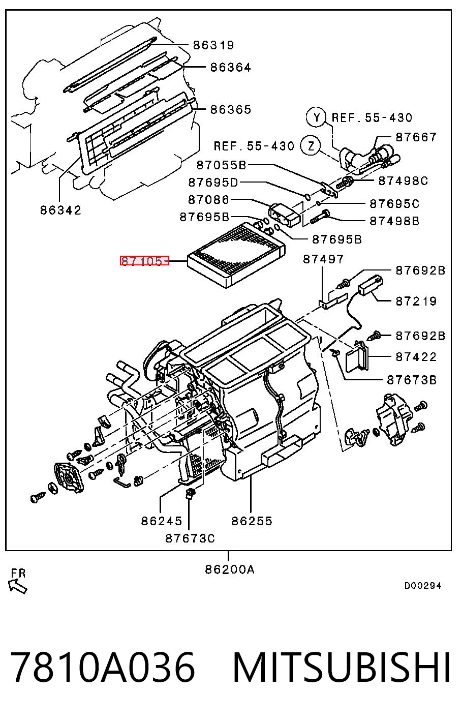 Parownik klimatyzacji Mitsubishi Pajero SPORT II SUV (KH) (2008 - 2014) cena, od 124,64 USD