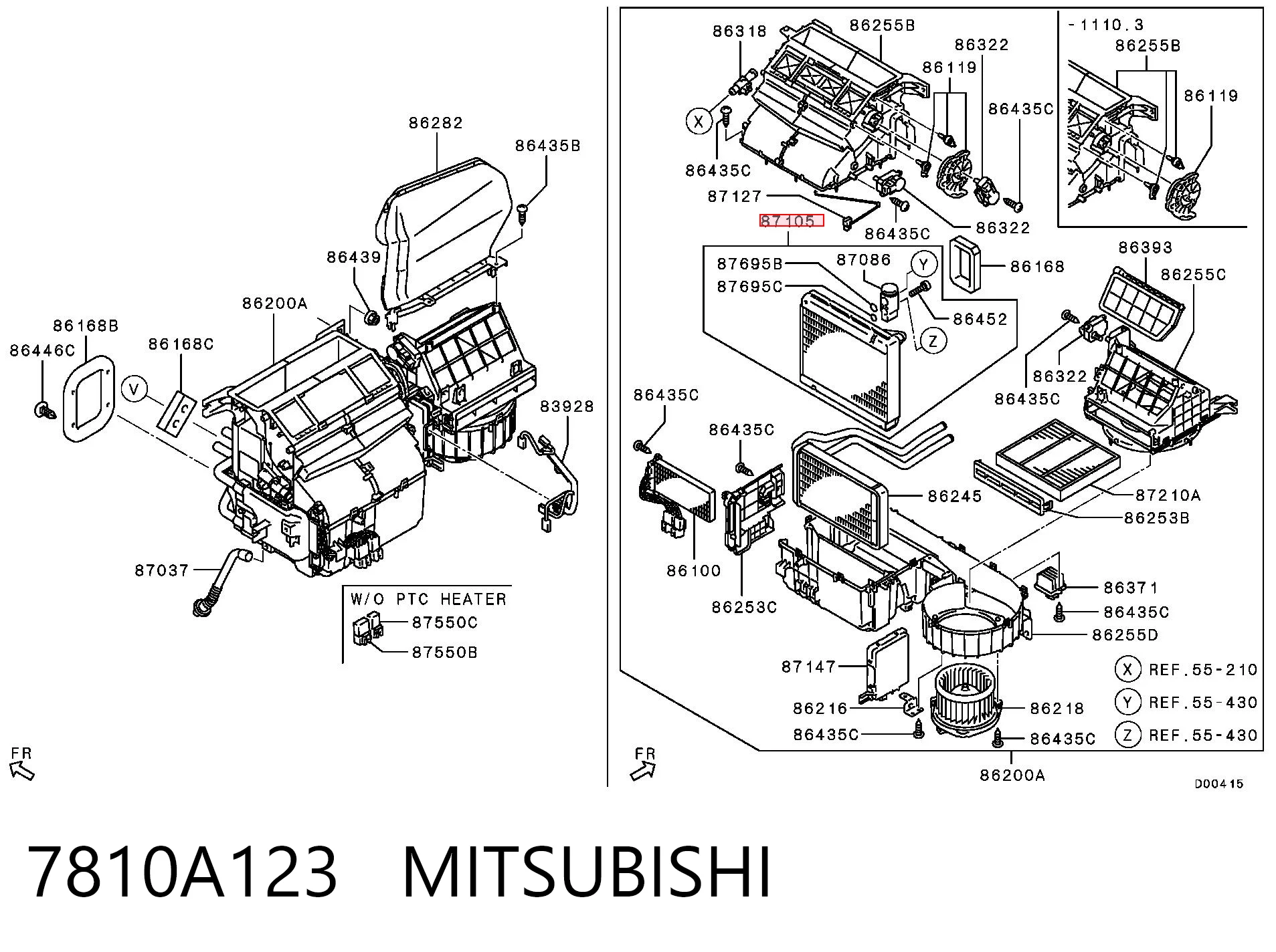 Do koszyka Parownik klimatyzacji Mitsubishi Outlander II XL CWW