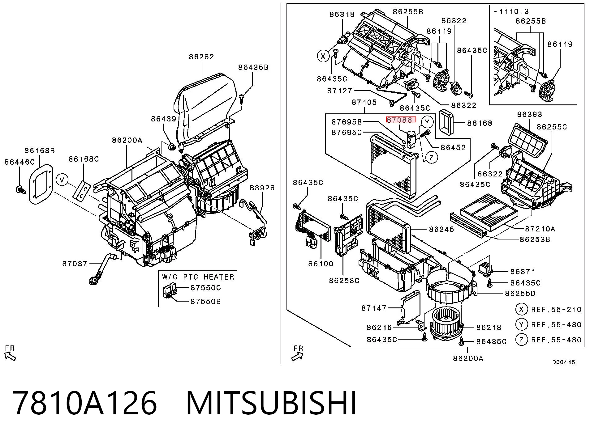 7810A126 Mitsubishi Zawór termostatyczny klimatyzacji