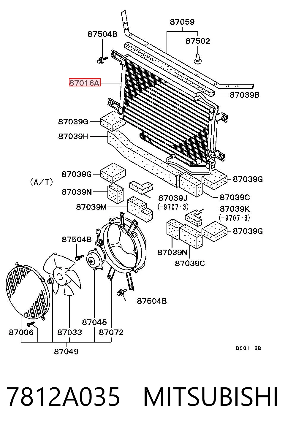 7812A035 Mitsubishi Chłodnica klimatyzacji