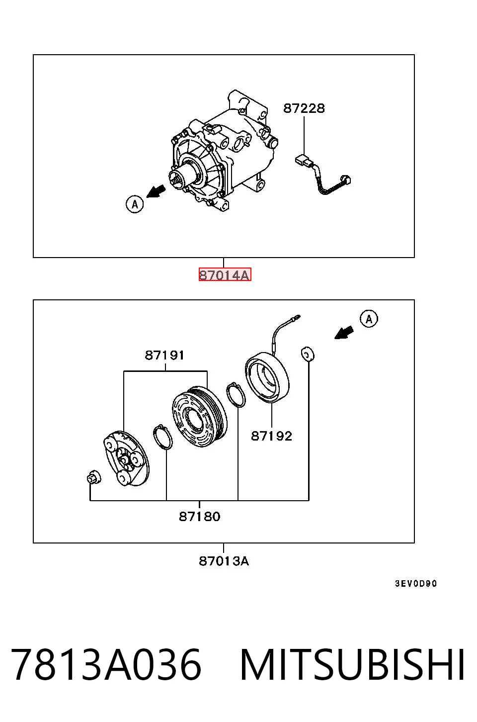 Sprężarka klimatyzacji Mitsubishi Outlander I SUV (CU) (2003 - 2008) cena, od 164,44 USD