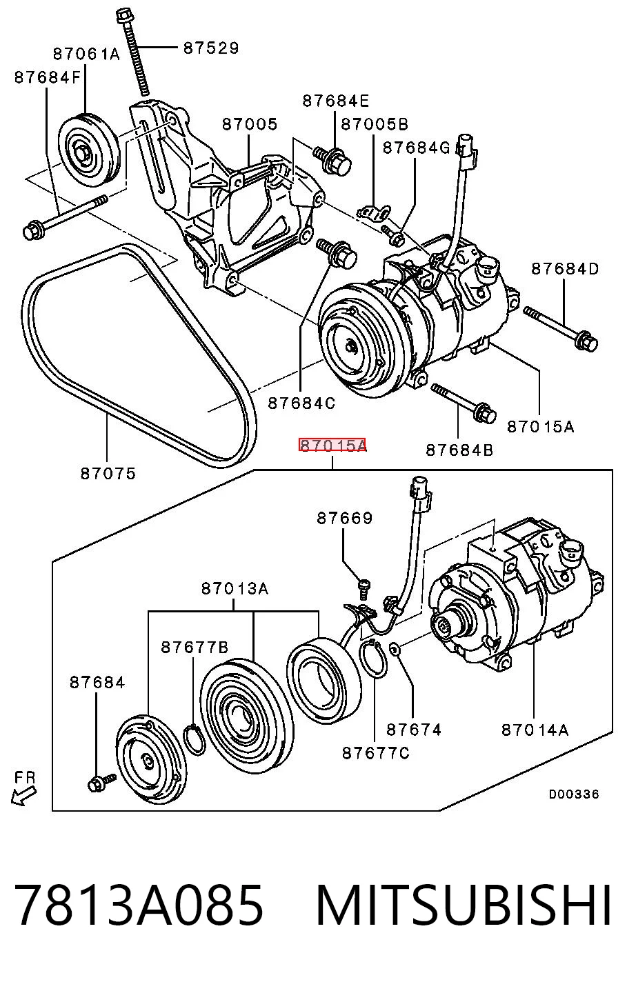 7813A085 Mitsubishi Sprężarka klimatyzacji