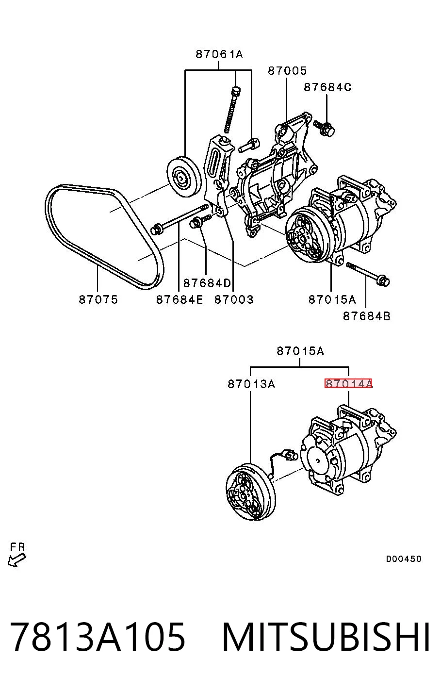 7813A105 Mitsubishi Sprężarka klimatyzacji