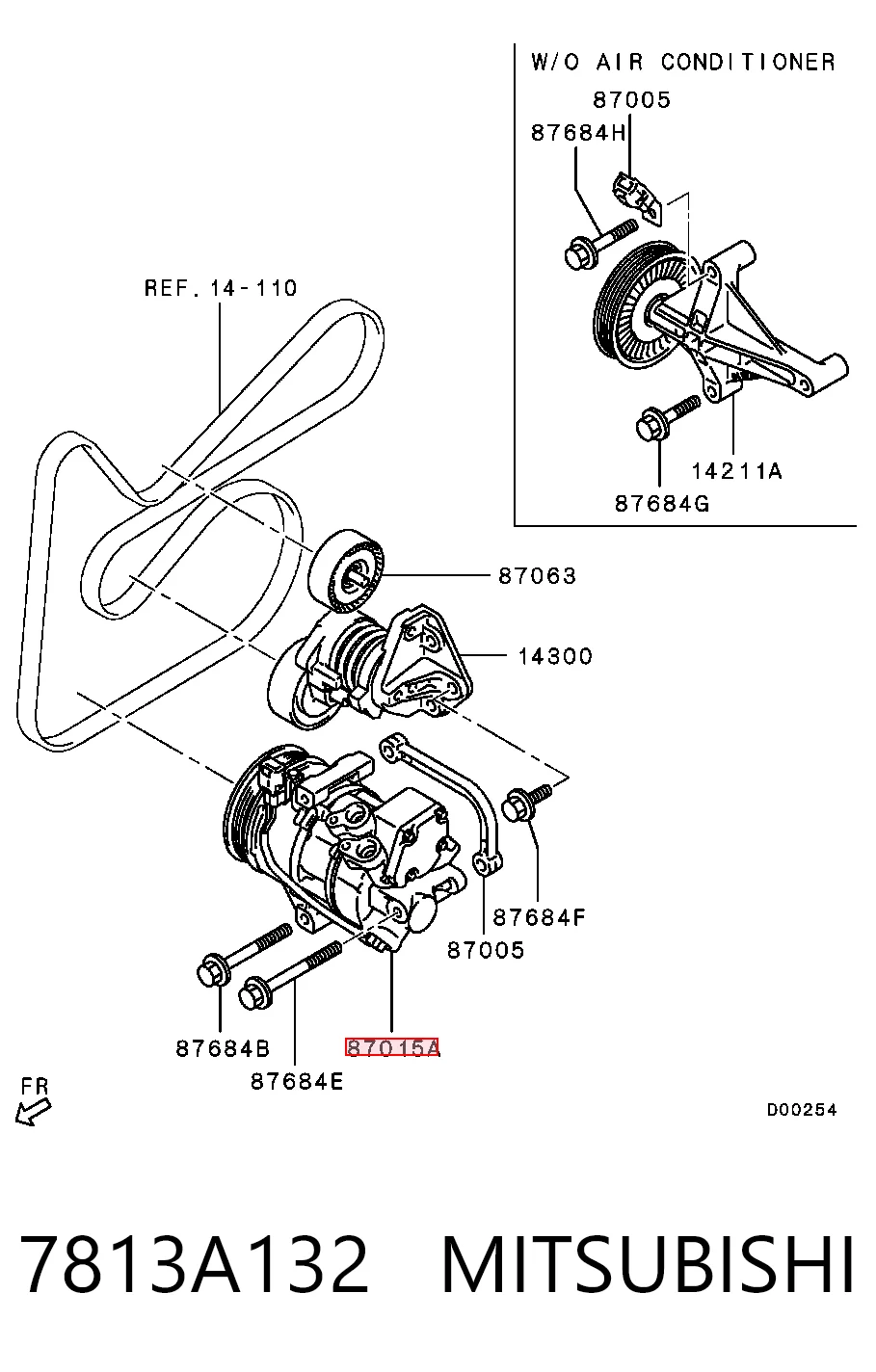 7813A132 Mitsubishi Sprężarka klimatyzacji