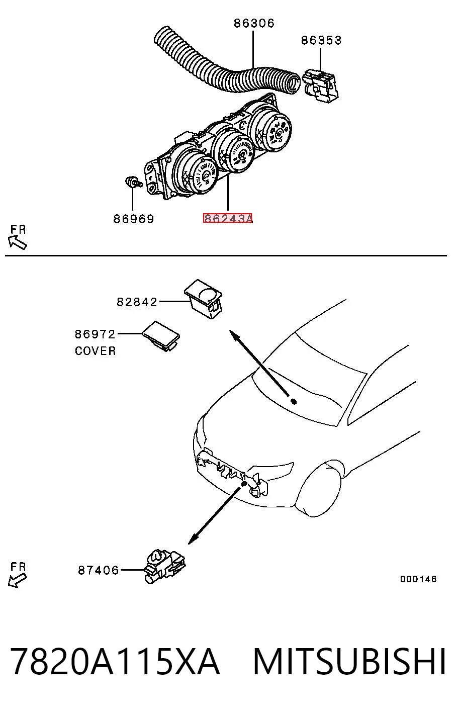 Sterownik trybów ogrzewania/klimatyzacji Mitsubishi Lancer X sedana (CY_A, CZ_A) (2007 - 2026) cena, od 62,99 USD
