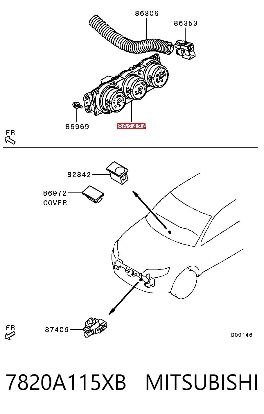 Do koszyka Sterownik trybów ogrzewania/klimatyzacji Mitsubishi Lancer X CY_A, CZ_A