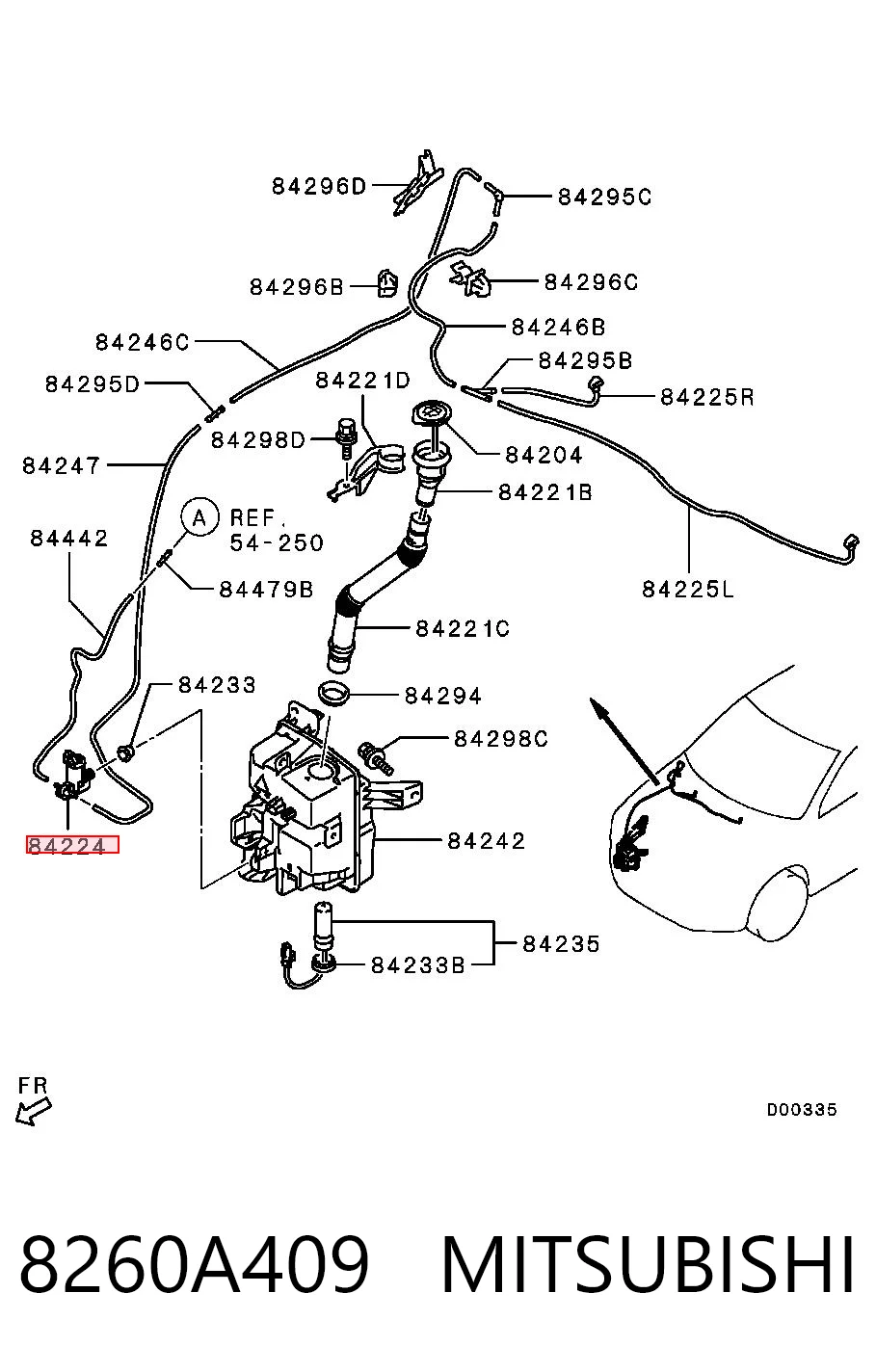 8260A409 Mitsubishi Pompka spryskiwacza szyby przedniej