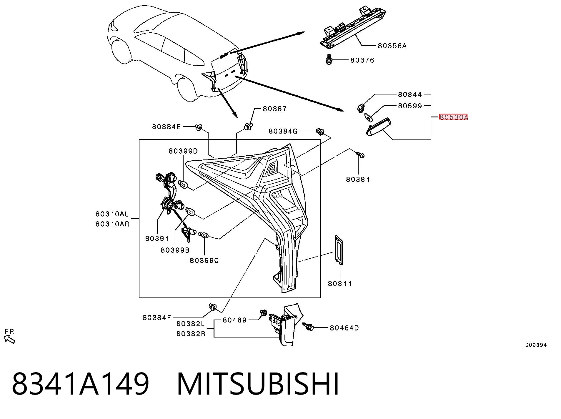 Kupić Lampa oświetlenia tylnej tablicy rejestracyjnej Mitsubishi Pajero KH w dobrej cenie