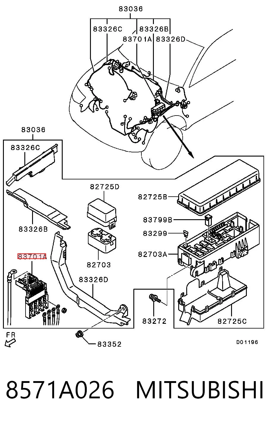 Skrzynka bezpieczników do Mitsubishi L 200 IV KA, KB