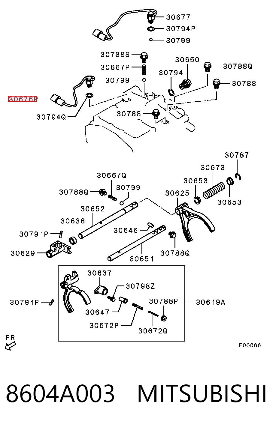 8604A003 Mitsubishi Czujnik załączania napędu 4x4 skrzyni rozdzielczej