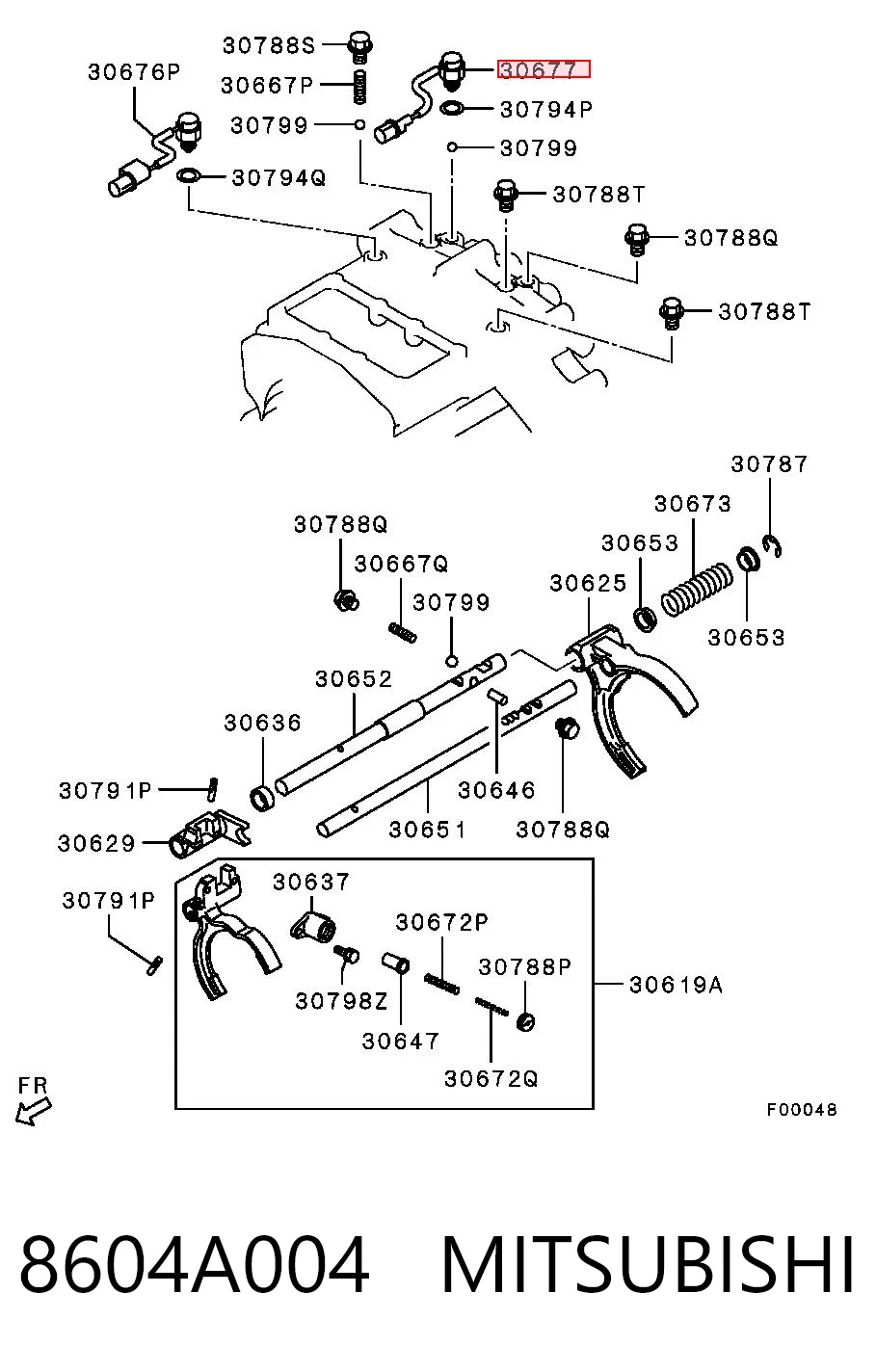 8604A004 Mitsubishi Czujnik załączania napędu 4x4 skrzyni rozdzielczej