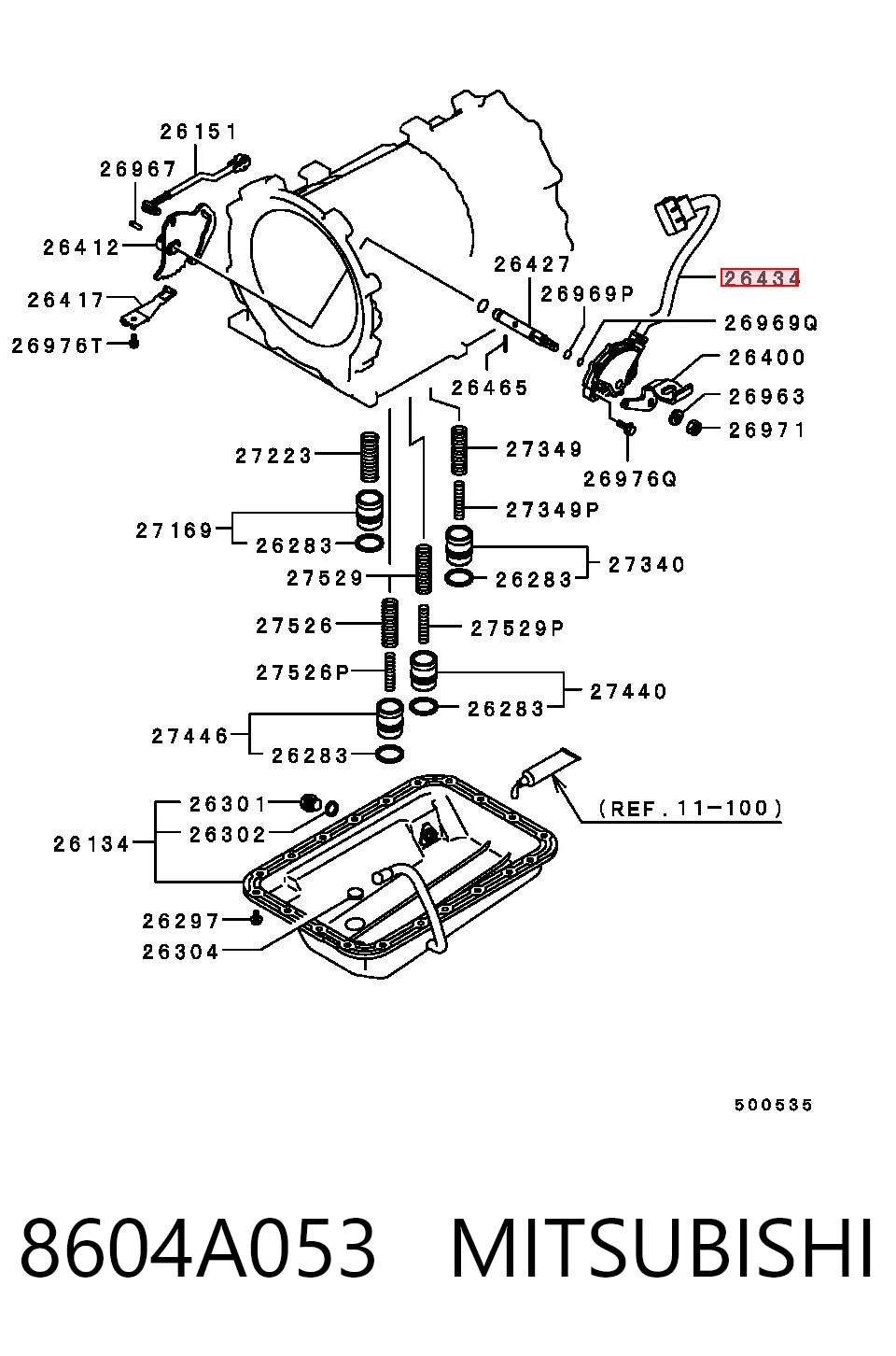 8604A053 Mitsubishi Czujnik automatycznej skrzyni biegów
